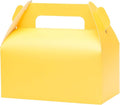 UnicoPak 30 Pack Yellow Gable Treat Boxes Party Favor Goodie Bag Boxes for Candy Treats Snacks Cookie Toys for Birthday Party Special Events, 6.5x3.5x3.5 Inches