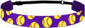Kids Elastic Baseball Headbands, No Slip Adjustable Softball Hair Accessories Softball Headbands for Women Girls (Purple, One Size)