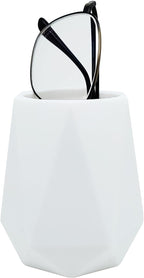 Eyeglass Holder for Nightstand, Silicone Eyeglass Holder for Desk, White | Upright glasses stand for nightstand, desk, and bedside. Keeps eyewear organized and within easy reach.