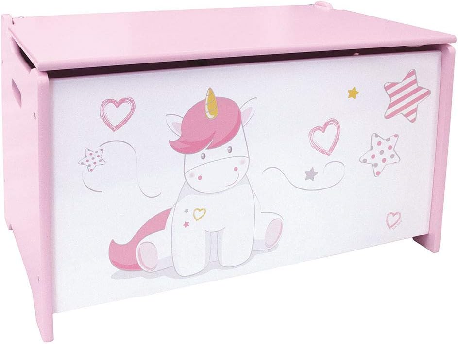 Fun House 713050 Unicorn Toy Box for Children from 3 Years White Pink