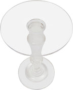 Acrylic End Table Clear Coffee Table with Round Tabletop, Multifuntional Side Drink Tables for Small Spaces Small Side Tables for Living Room Bedroom & Study Rooms, 13" D X 13" W X 20" H
