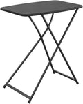 26 Inch Adjustable Height Personal Folding Table - Lightweight Portable Desk for Small Spaces, Dorm Room, TV Tray, Craft Table & Camping - Easy Fold Flat Storage, No Assembly Required, Black