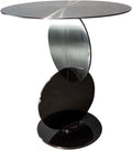 End Tables Small Round Side Table, Modern Metal End,Bedside Nightstand Coffee for Living Room, Bedroom and Couch, 18.8x21.6inches