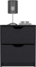 2 Drawers Nightstand, End Table, Side Table Pull Out System,for Small Spaces