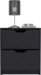 2 Drawers Nightstand, End Table, Side Table Pull Out System,for Small Spaces