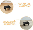 ibasenice Japanese Style Rectangular Wooden Low Table and Small Wood Stool Reliable Support and Compact Design for Floor and Bedroom Use