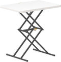 FanttikOutdoor Small Folding Table Quick Adjust 3 Heights, TV Tray, Dining | 2-Second One-Handed Adjustable Height, Foldable Laptop Desk, 3.2" Folded, No Assembly, 28 inch, 1 Pack, White Zeta X1 Pro