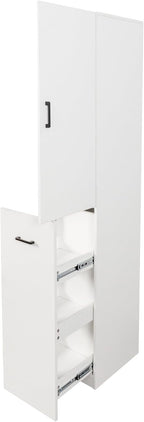 71" Spice Cabinet Pantry Cabinet for Kitchen, Tall Slim Storage Cart with Door & 3-Tier Shelf, Narrow Side of Fridge Next to Fridge Storage, Freestanding Narrow Pantry Cabinet for Small Spacem, White