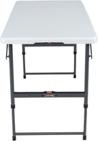 LIFETIME Height Adjustable Folding Table, 4 Foot