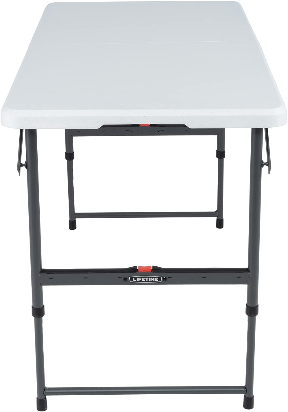 LIFETIME Height Adjustable Folding Table, 4 Foot