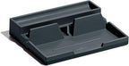 Durable 761358 VARICOLOR Desk Organiser, Compact Stationery Storage Tray with Phone/Table Mount - Charcoal
