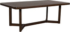 Signature Design by Ashley Yingden Collection Extendable Wood Dining Table, Rectangular 84" to 108" Length with 24" Removable Leaf, Seats 8, Hardwood Solids & Mango Wood Veneer, Dark Warm Brown
