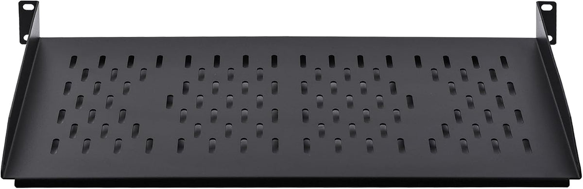 RackPath 1U Cantilever Universal Rack Shelf - 10in Deep – Rackmount Shelf for 19’’ AV/Network Equipment Racks – 55lbs Capacity - 2Pack