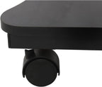 Portable Mobile Desk Side Table with Wheels, C Shaped White End Table for Bedrooms, Living Rooms, Offices, Reception Rooms, Panda Shaped Desktop