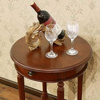 Telephone Table, American Telephone Tables,Round Coffee Table,Side Table with Drawer (