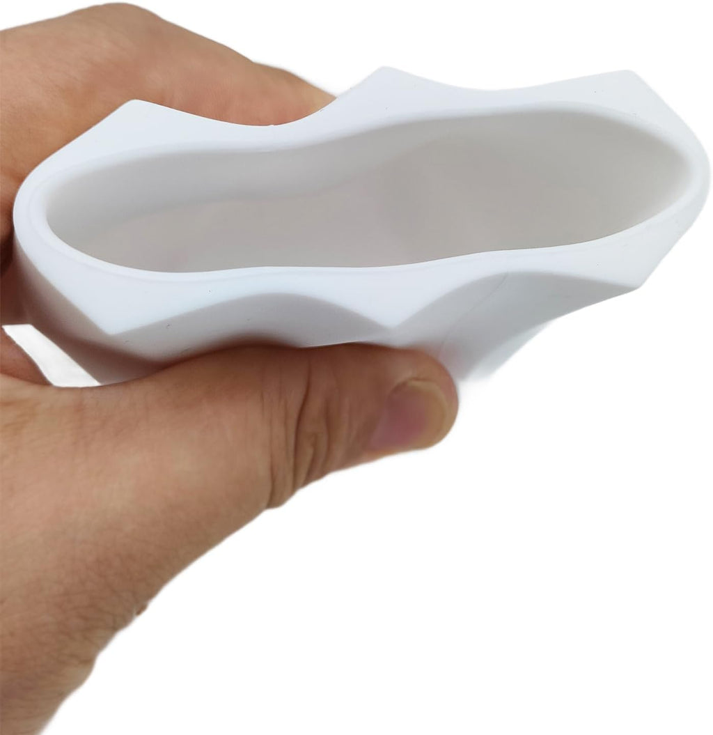 Eyeglass Holder for Nightstand, Silicone Eyeglass Holder for Desk, White | Upright glasses stand for nightstand, desk, and bedside. Keeps eyewear organized and within easy reach.