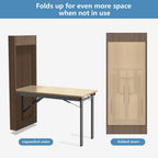 AIZYR in-Cabinet Wall-Mounted Folding Table, Wall-Mounted Folding Table Bracket Invisible Dining Desk Hidden Support Frame for Office Kitchen Study Bedroom