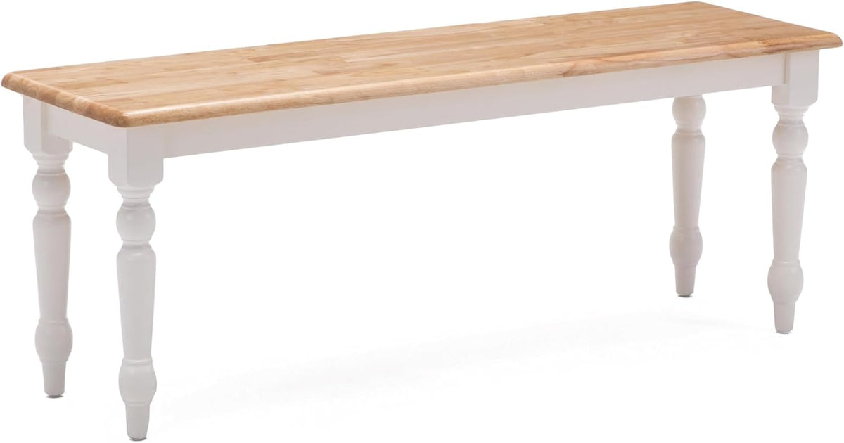 Boraam Windsor Farmhouse Dining Bench - Cream/Natural
