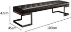 Modern Leather Bed end Bench Bedroom Dressing Room Leisure Entryway(XS)