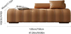 Modern Faux Leather Upholstered End of Bed Bench Modern Long,Rectangular Accent for Living Room Entryway Bedroom Entryway(Orange,120 * 45 * 43cm)