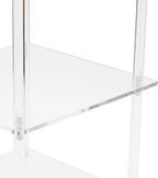 Yosoo Acrylic Corner Table, Small 3 Tier Triangular End Table, Transparent & Stable, Easy to Install, Suitable for Living Room, Bedroom, Study Arrangement