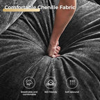 KKL Modular Sectional Couches for Living Room, U Shaped Sofa Couch with Adjustable Backrest, Chenille 6 Seater Sofa Couch with Convertible Ottoman and Comfy Cushion, Grey