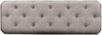 Starlight Canyon Home Antique White Bedroom Bench with Storage Shelf, Upholstered End of Bed Bench with Faceted Legs and Ivory Tweed Seat for Elegant Comfort