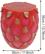 Fruit-Inspired Stool,End Table:Multi-Functional Furniture–as Seating,Stylish Side Table,Home Decor Plant Stand (Red Dragon, Inches, 13.78, Inches, 11.80, Inches, 11.80)