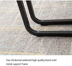 Telephone Table, C-Nordic Wood Side Table,Living Room Sofa Telephone Table,Elliptical Side Table,Iron Small Coffee Table,2 Colors(Color:White,Size:18.8911.8122.63in)