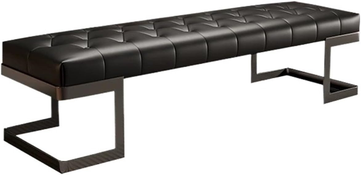 Modern Leather Bed end Bench Bedroom Dressing Room Leisure Entryway(XS)