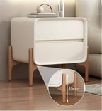 Modern Two-Drawer Bedside Table Free Installation Boudoir Storage Cabinet Stylish and Practical Bedside Storage All Occasion(Brown,40 cm)
