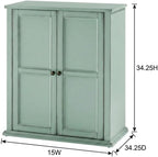 Furnifact Stackable Kitchen Storage Pantry Cabinet Brown, with Anti-tip Safety Features, Sturdy Design, Ideal for Organized Pantry Storage, Durable Construction