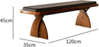 Modern Wooden Long Bench at The Foot of The Bed in The Bedroom Dressing Room or Home Use Leather Shoe Changing Entryway(Small)