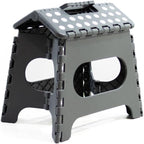 Avalon Multipurpose Folding Stool PVC Sturdy and Durable Home School Nursery Grey Small Folding Ladder (27 x 33 x 26.5cm)
