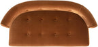 Jennifer Taylor Home Jared Roll Arm Tufted Bench with Back Settee in Burnt Orange Performance Velvet