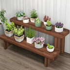 Entryway Bench, Solid Wood Bench, Wooden Shoe Bench for Entryway, Farmhouse End of Bed Bench for Bedroom, Dining Room, Kitchen, Outdoor Garden Seat, Indoor Window Seat, Plant Stand(L24xW7.9xH5.9inch)