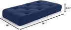 Plush, Comfortable 8-Inch Chair Futon Mattress, Navy Twill - Made in USA