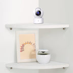 JORIKCHUO 10 inch Corner Wall Shelf Set of 2, Solid Wood Corner Floating Shelves for Wall, Round End Wall Mounted Floating Shelf for Bedroom, Living Room and Kitchen (White-10 inch)