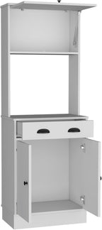 Pantry Cabinet Microwave Stand Warden, Kitchen, White