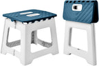 Folding Step Stool, Compact Plastic Foldable Stool for Kitchen Bathroom | Space-saving design, Lightweight and easy to carry, Durable plastic for daily use
