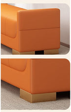 Modern Bed End Stool Bedroom Small Apartment Simple Nordic Fabric Living Room Armrest Sofa Shoe Bench Entryway(Blue)