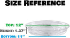 20 Pack 12 Inches Clear Plastic Plant Saucer Drip Trays Large Plant Plate Dish for Indoor Flower Pots and Planters, Bulk