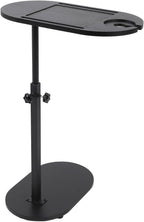 TOPINCN Small C-Shaped Side Table, Black, 40 x 22 x 32.2 Inches, Modern End Table for Living Room, Bedroom