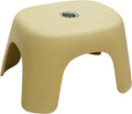 Plastic Step Stool, Heavy-Duty ABS Shower Bath Stool Anti-Slip, Compact Size for Bathroom, Kitchen, Entryway Beige