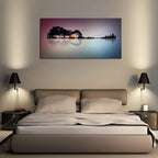 DZL Art A72674 Canvas Wall Art for Living Room Bathroom Wall Decor for Bedroom Kitchen Artwork Guitar Island Canvas Prints Man Cave Music Lover Gift