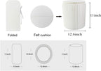 Modern White Paper Stool Foldable - 11 inch Heigh - Compact, Sturdy & Portable Honeycomb Structure Low Stool Chair for Fitting Room, Exhibition Halls, Shopping Malls, Office