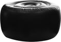 Outdoor Patio Inflatable Foot Stools and Ottomans Insert Replacement Round 21x9 Inch, Black