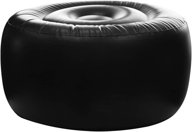 Outdoor Patio Inflatable Foot Stools and Ottomans Insert Replacement Round 21x9 Inch, Black