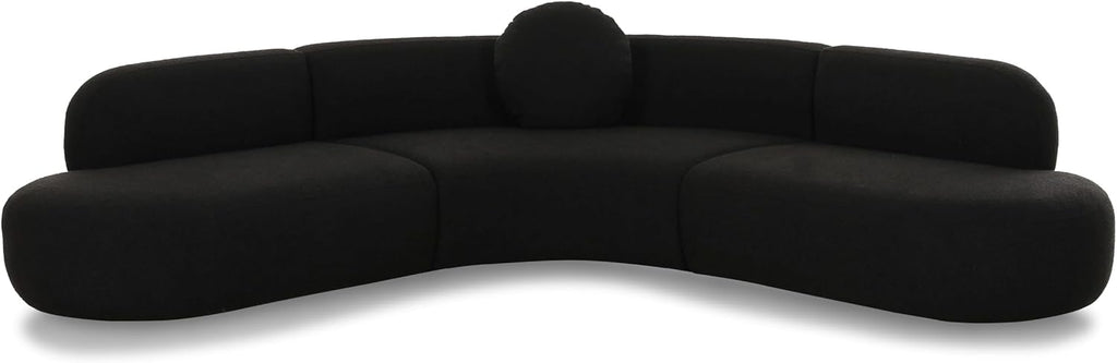 Tov Furniture Broohah Black Boucle Sectional