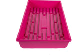 SUNPACK 10" x 20" Mega Plastic Seed Starting Tray, Magenta, 2.5" - No Drainage Holes, Ideal for Greenhouses or Indoor Gardening - Made of Thick, Strong Plastic